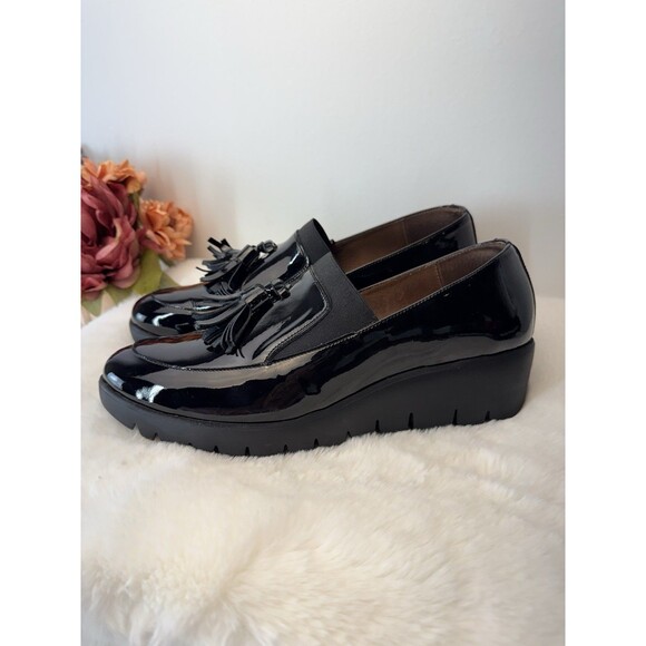 Wondersfly Shoes - Wondersfly Patent Leather Tassel Platform Wedge Memory Gel Loafers EU 42 US 11